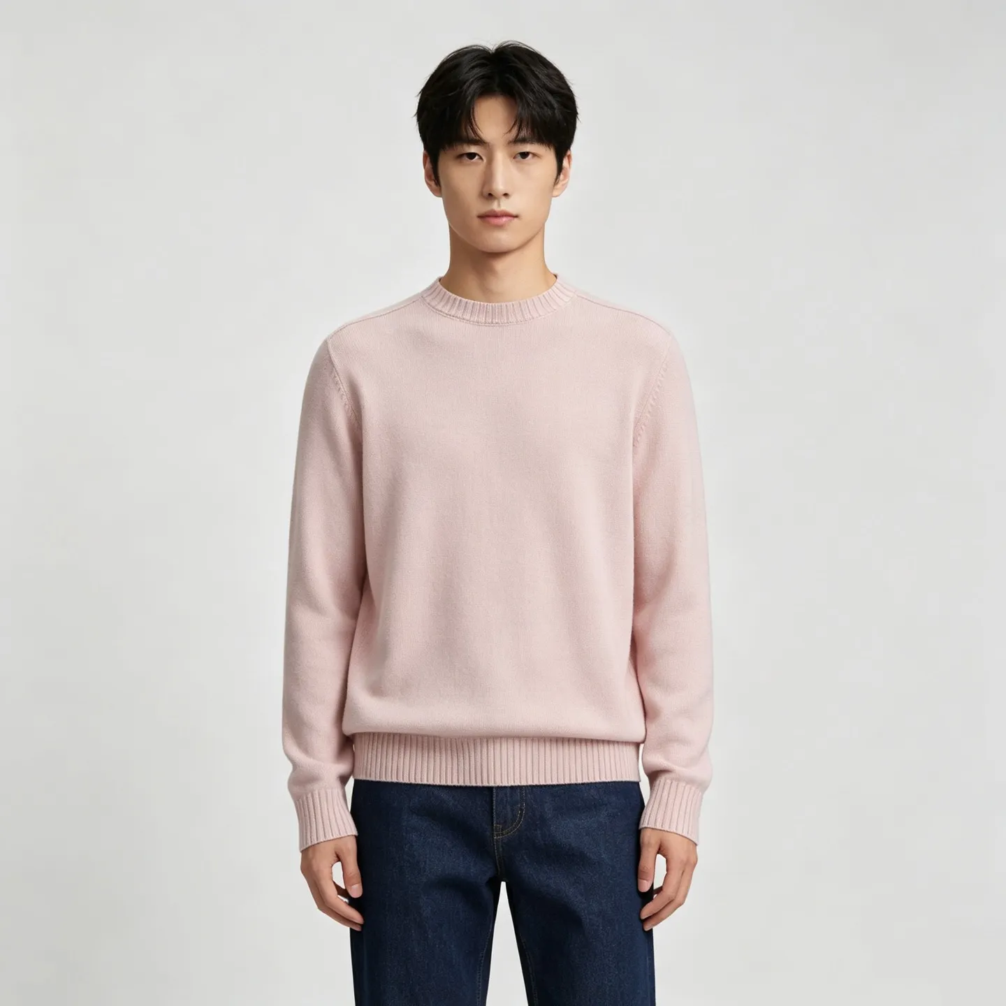 Louis Vuitton/Louis Vuitton solid color back collar leather label knitted sweater